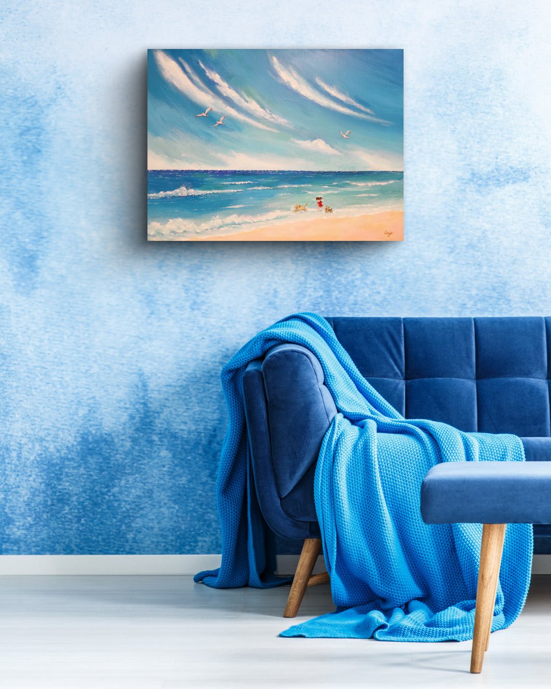 korean art, Let's walk together 1 - DOKHBI ARTWORKS Mint Painting