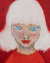 korean art, Lucia in the Red Field - DOKHBI $1000 ARTWORKS Jineui Heo ARTWORKS dokkaebi dokebi k - art Lucia in the Red Field DOKHBI