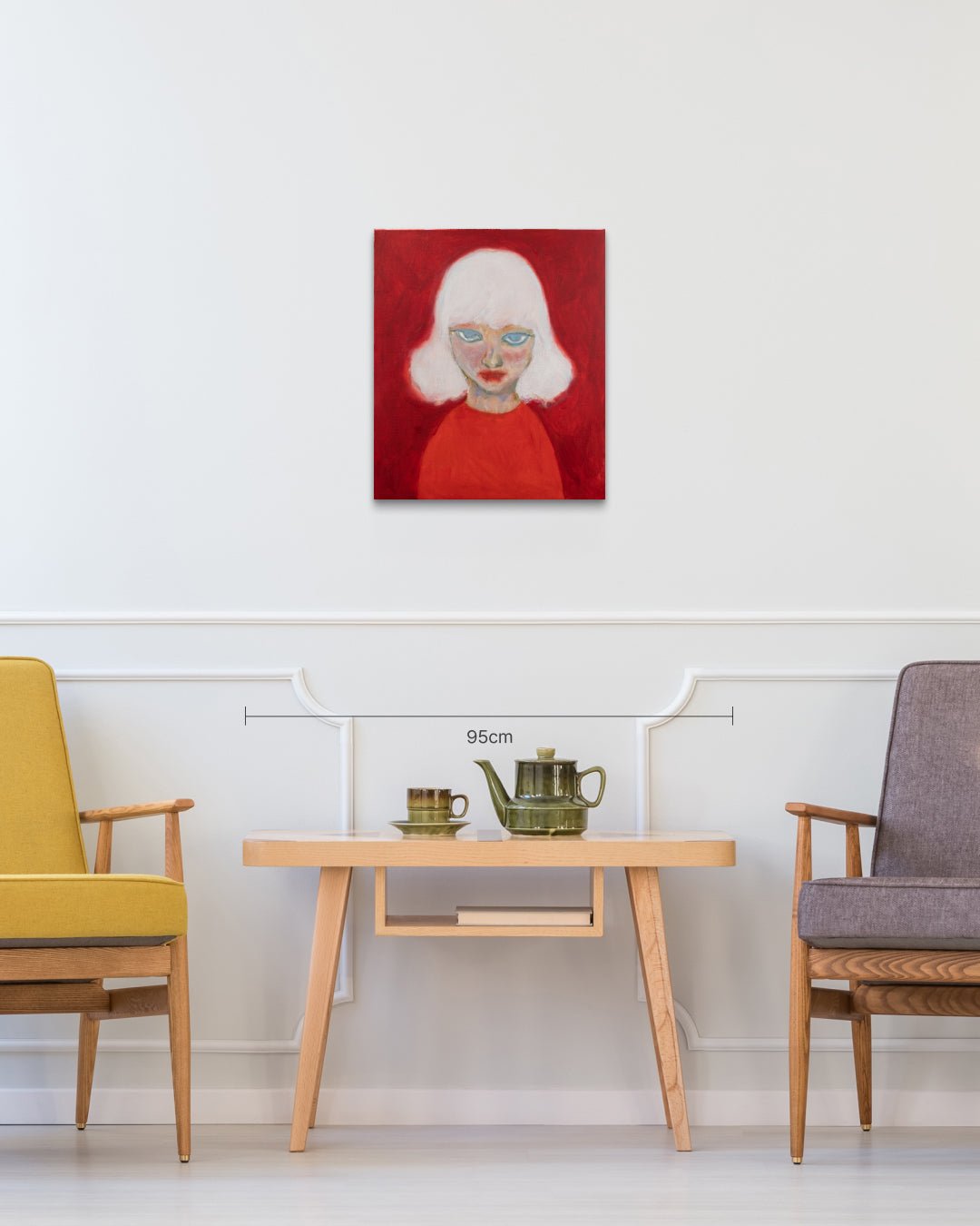 korean art, Lucia in the Red Field - DOKHBI $1000 ARTWORKS Jineui Heo ARTWORKS dokkaebi dokebi k - art Lucia in the Red Field DOKHBI