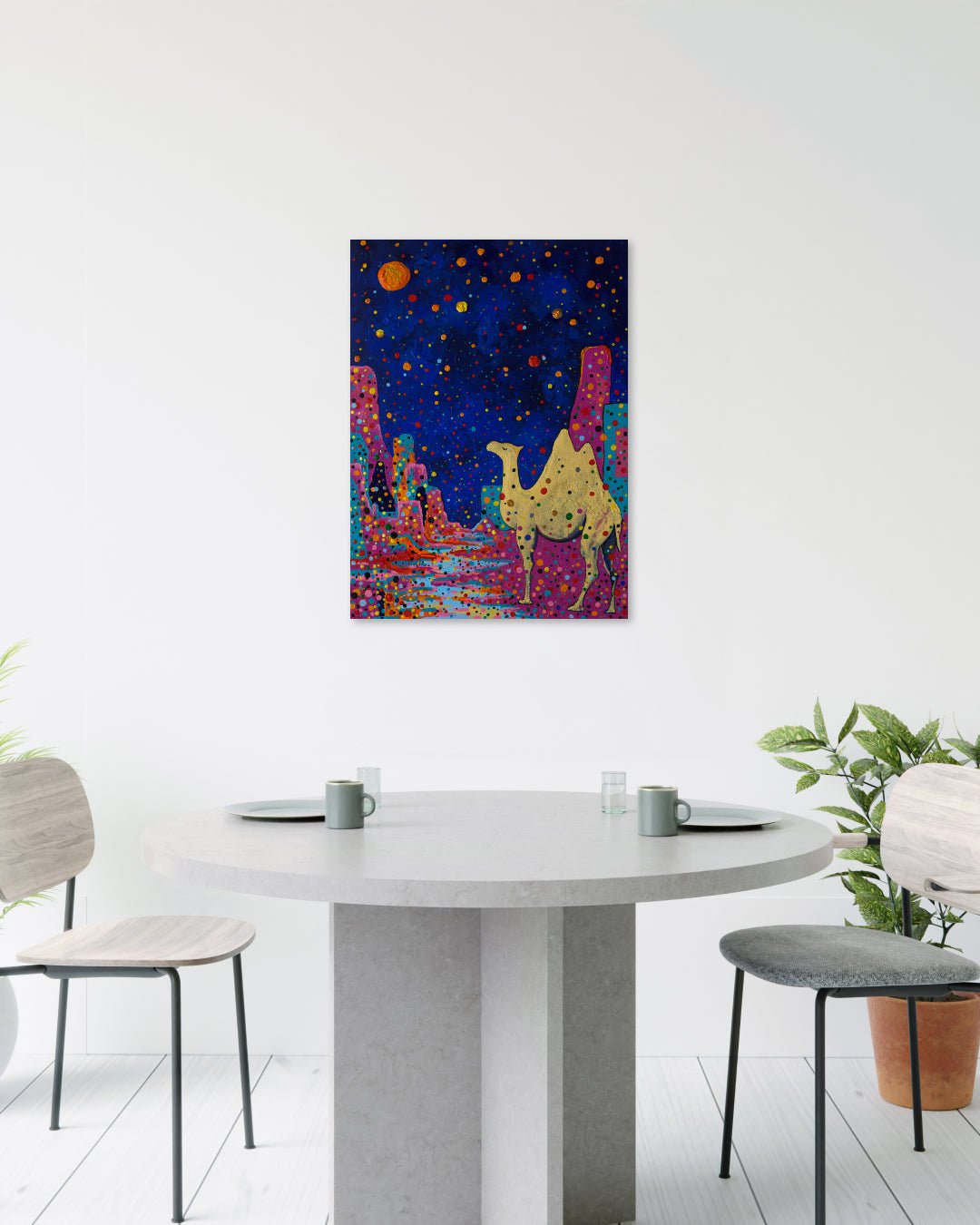 korean art, Making a Wish - DOKHBI ARTWORKS Mixed Media Painting