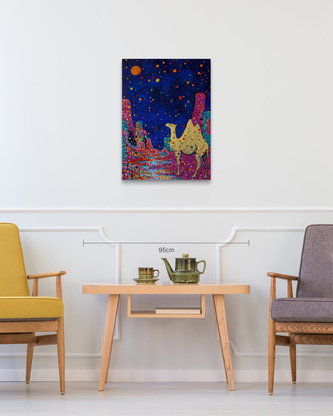 korean art, Making a Wish - DOKHBI ARTWORKS Mixed Media Painting ARTWORKS dokkaebi dokebi k - art Making a Wish size reference 53x72.7cm - original Korean mixed media painting by Yun Song - A DOKHBI