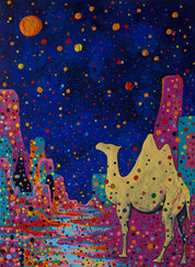 korean art, Making a Wish - DOKHBI ARTWORKS Mixed Media Painting