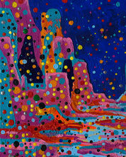 korean art, Making a Wish - DOKHBI ARTWORKS Mixed Media Painting ARTWORKS dokkaebi dokebi k - art Making a Wish surface detail - mixed media on canvas by Yun Song - A, Korean fine art 2024 DOKHBI