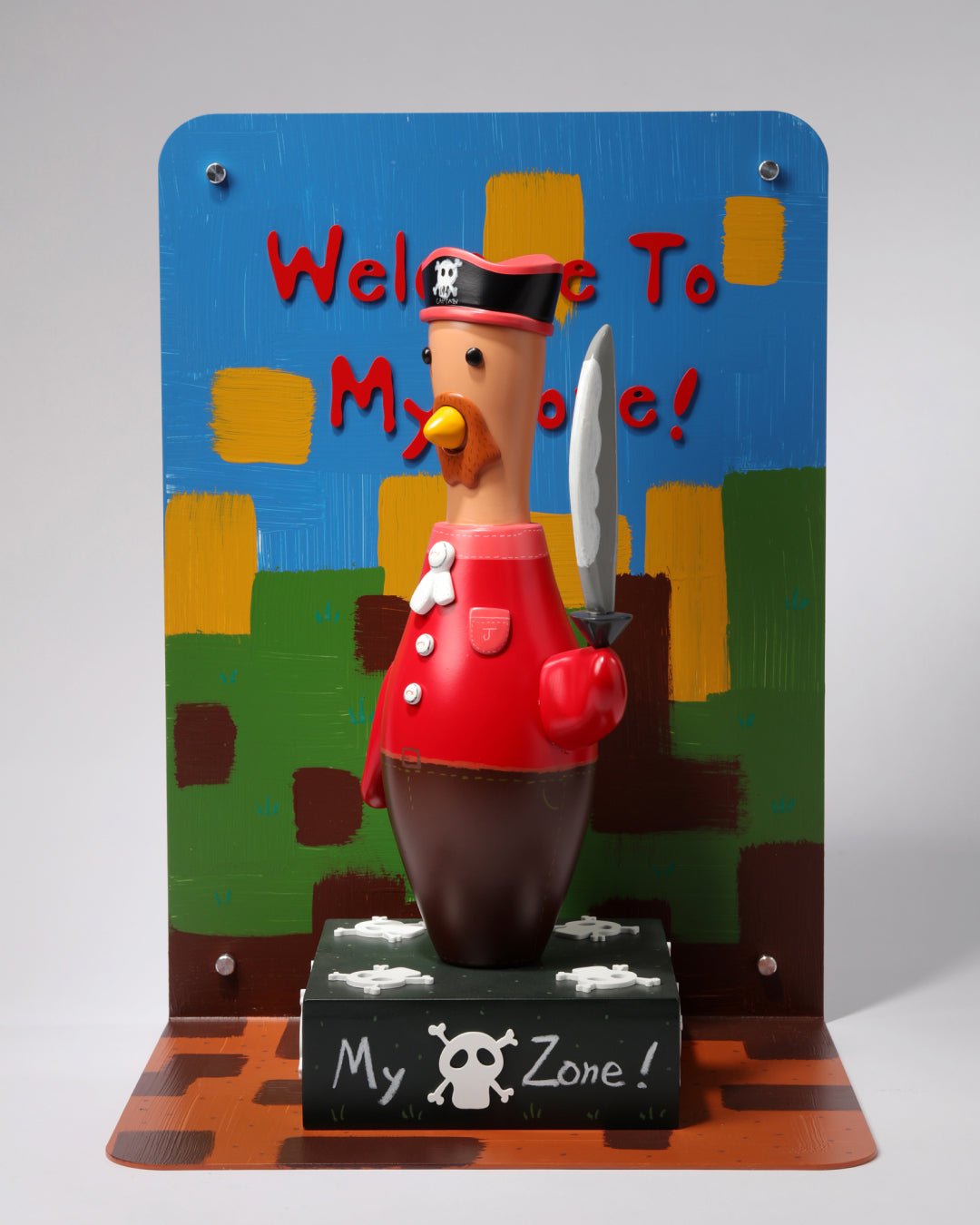 Matthue (Captain) side view right - acrylic wood resin sculpture by Jung Seyoon, Korean contemporary art