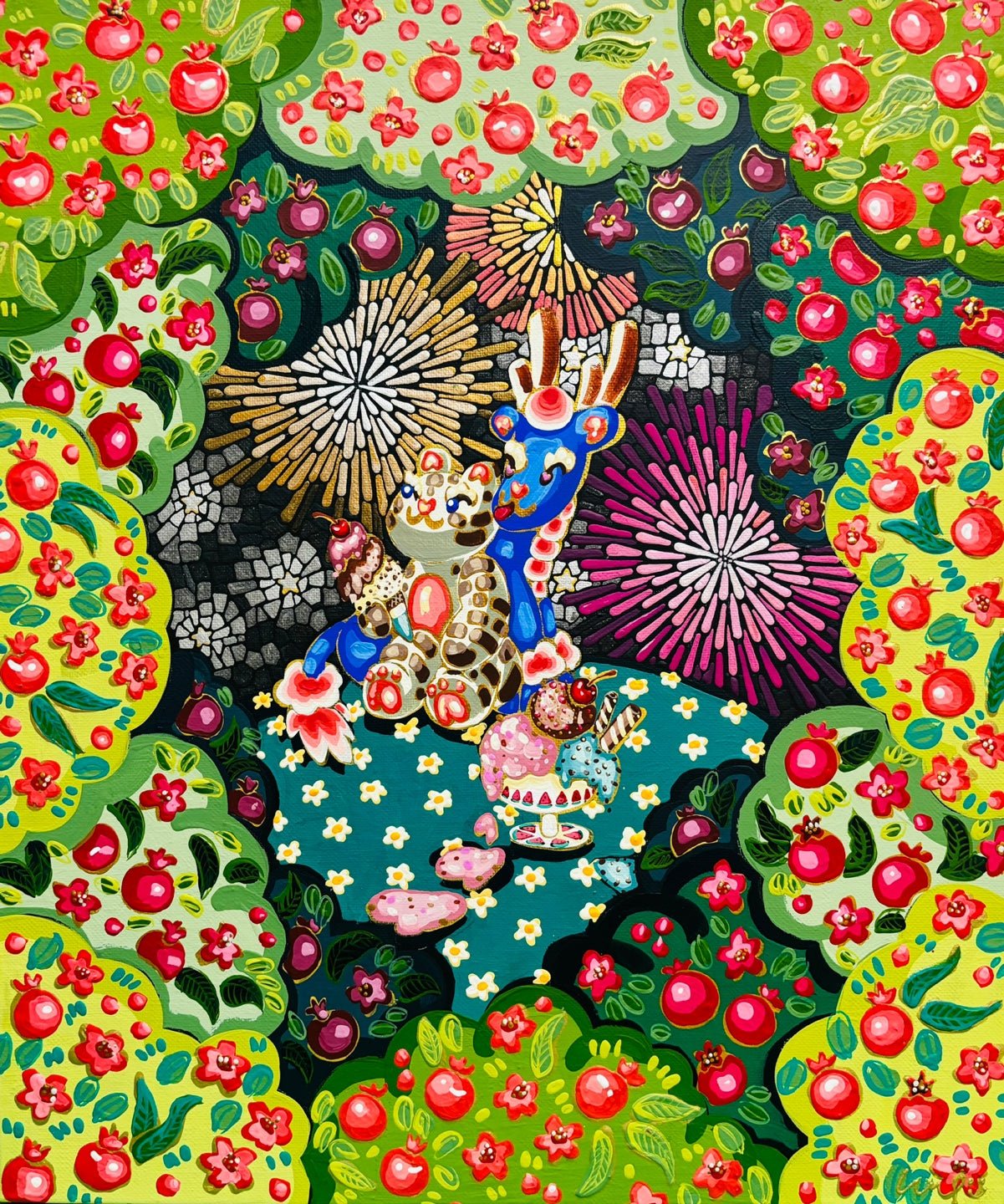 korean art, midnight picnic - DOKHBI $1000 ARTWORKS Leeseo Noh