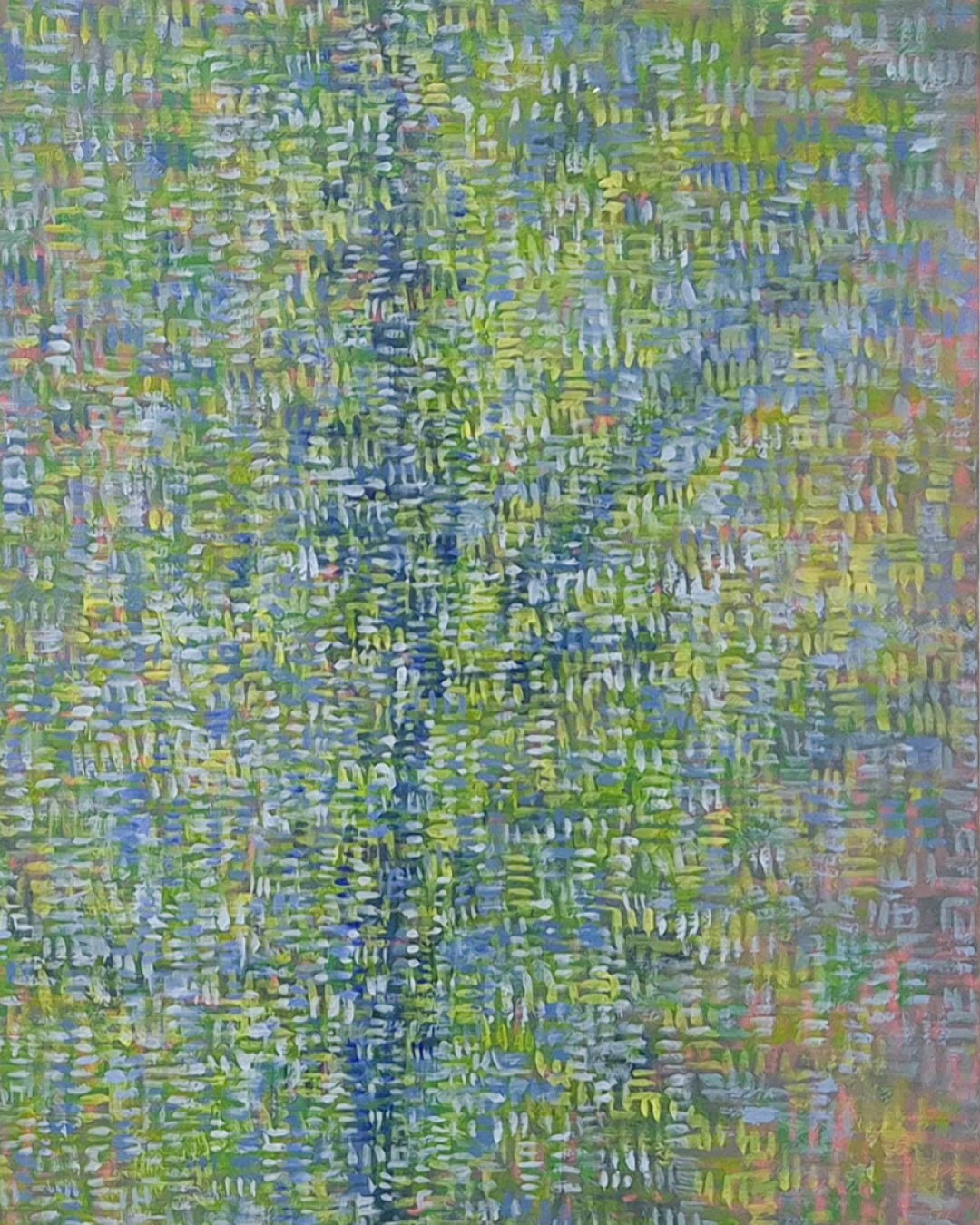 Nature Screen close-up detail, brushwork texture by Korean artist Bae Jae-yeol