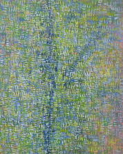Nature Screen close-up detail, brushwork texture by Korean artist Bae Jae-yeol