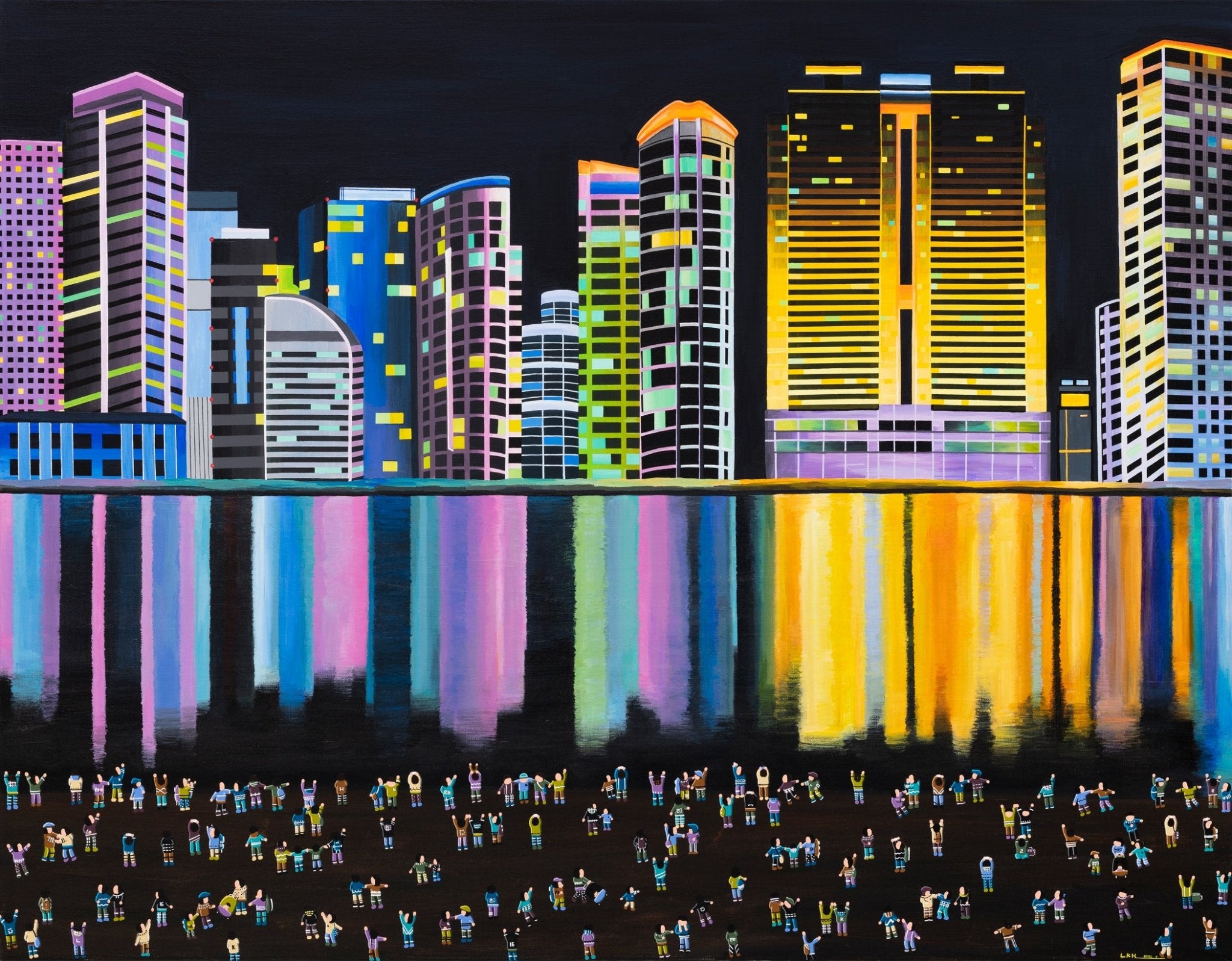 korean art, Nightscape - DOKHBI ARTWORKS Lee Kyoung Hyun Painting