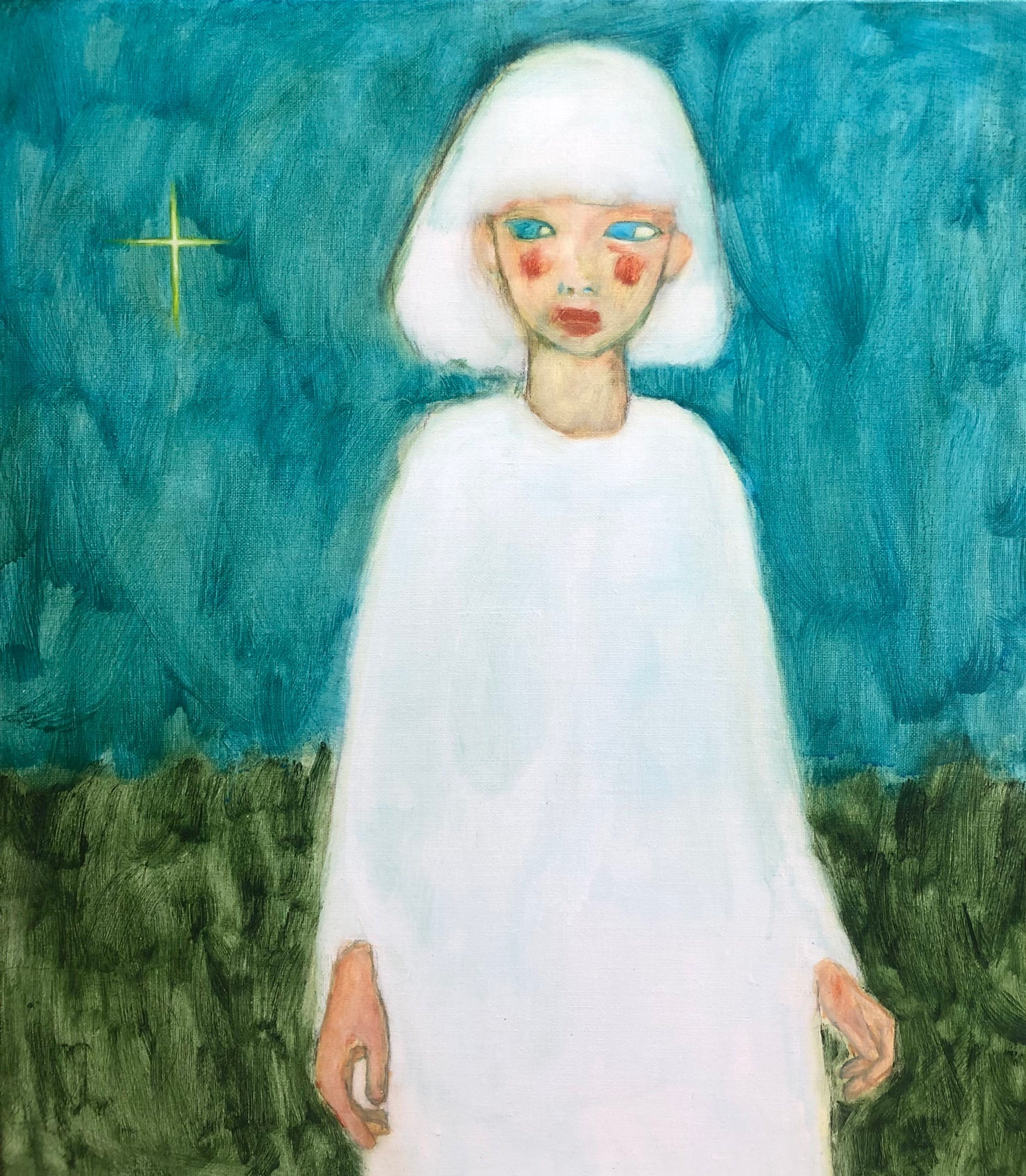 On Our Hope - Oil on Canvas 53x45.5cm by Jineui Heo, Korean Contemporary Art 2023