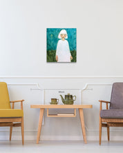 On Our Hope size reference 53x45.5cm - original Korean painting by Jineui Heo