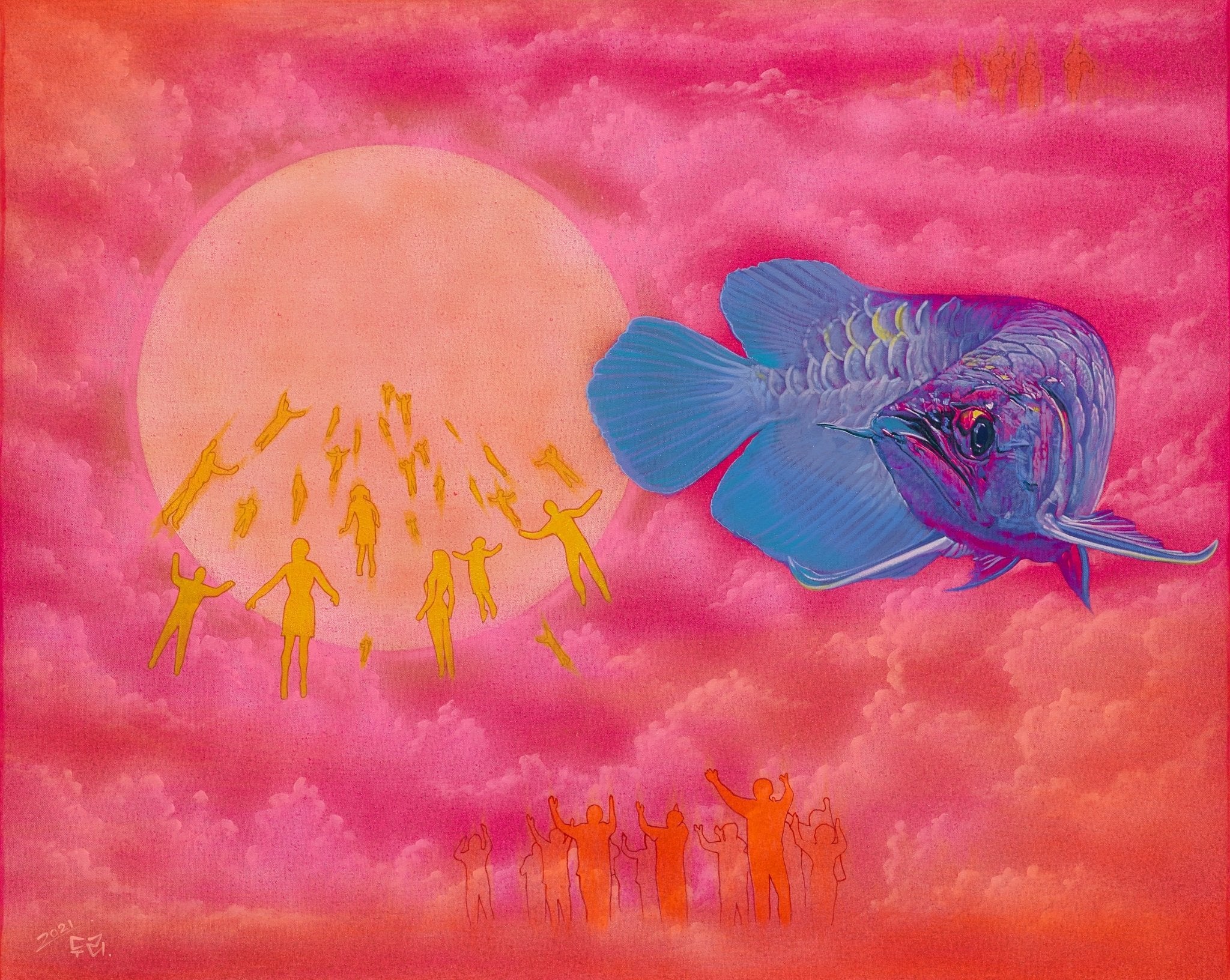 korean art, One’s wish - DOKHBI ARTWORKS Lee Doo Ri Painting