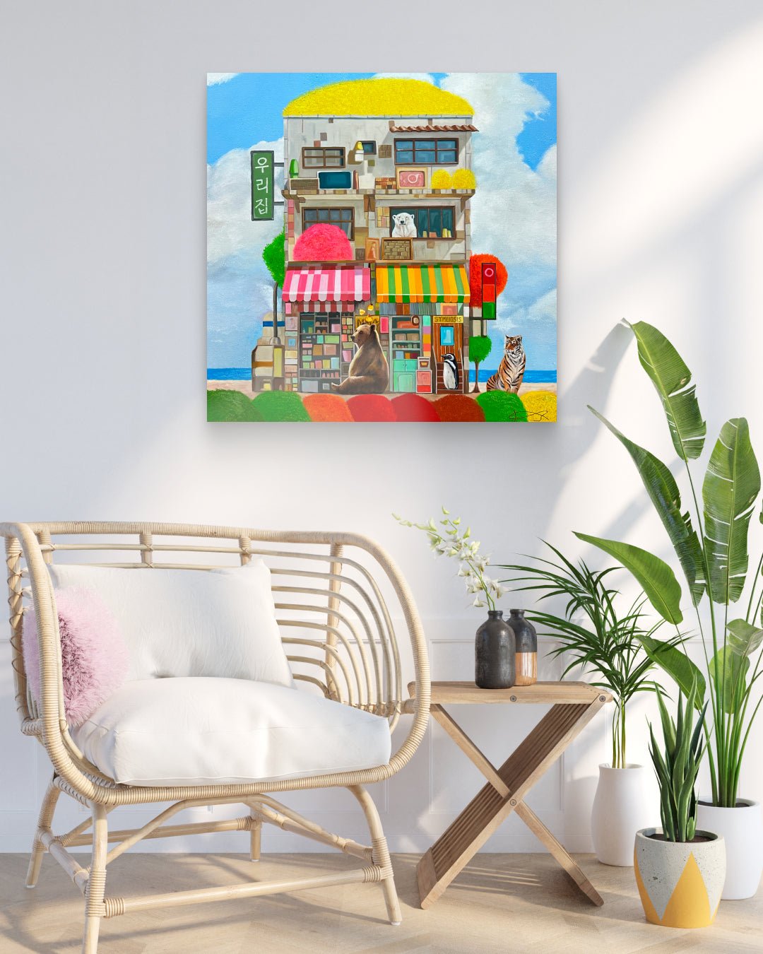 korean art, Our Home - DOKHBI ARTWORKS Nam ji hyung Painting ARTWORKS DOKHBI  ARTSy dokkaebi dokebi