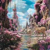 korean art, Pinky dream of giraffes - DOKHBI ARTWORKS Painting Yun Song - A