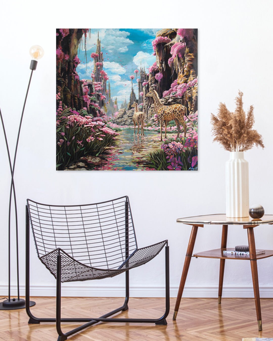 korean art, Pinky dream of giraffes - DOKHBI ARTWORKS Painting Yun Song - A