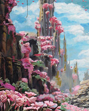 korean art, Pinky dream of giraffes - DOKHBI ARTWORKS Painting Yun Song - A ARTWORKS dokkaebi dokebi k - art Pinky dream of giraffes surface detail - Acrylic on Canvas by Yun Song - A, Korean fine art 2024 DOKHBI