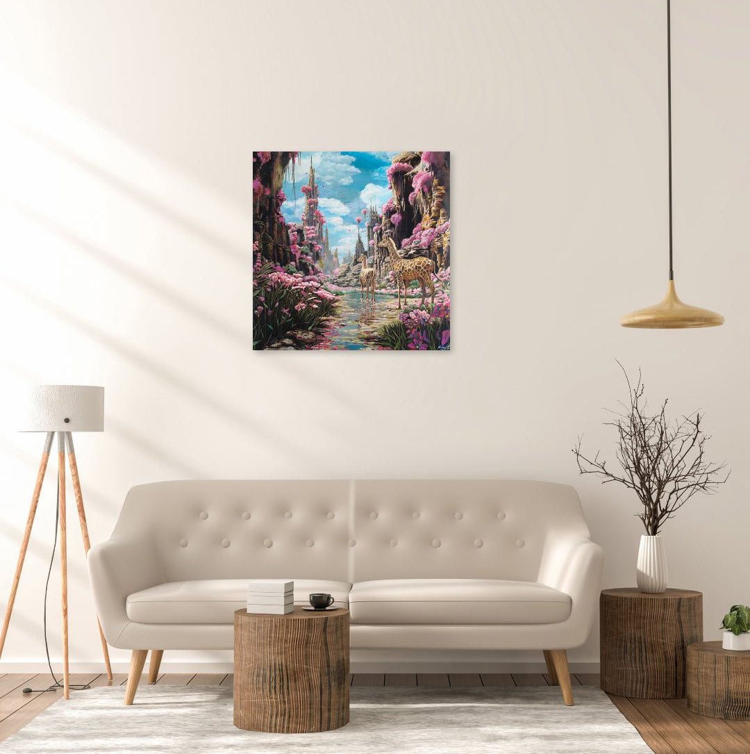 korean art, Pinky dream of giraffes - DOKHBI ARTWORKS Painting Yun Song - A