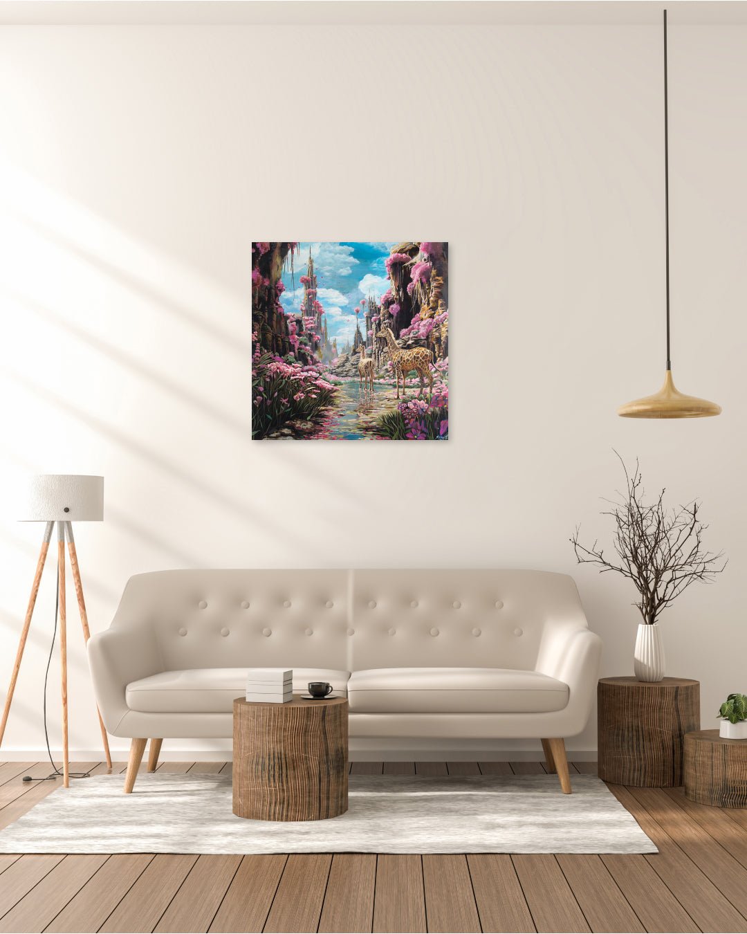 korean art, Pinky dream of giraffes - DOKHBI ARTWORKS Painting Yun Song - A