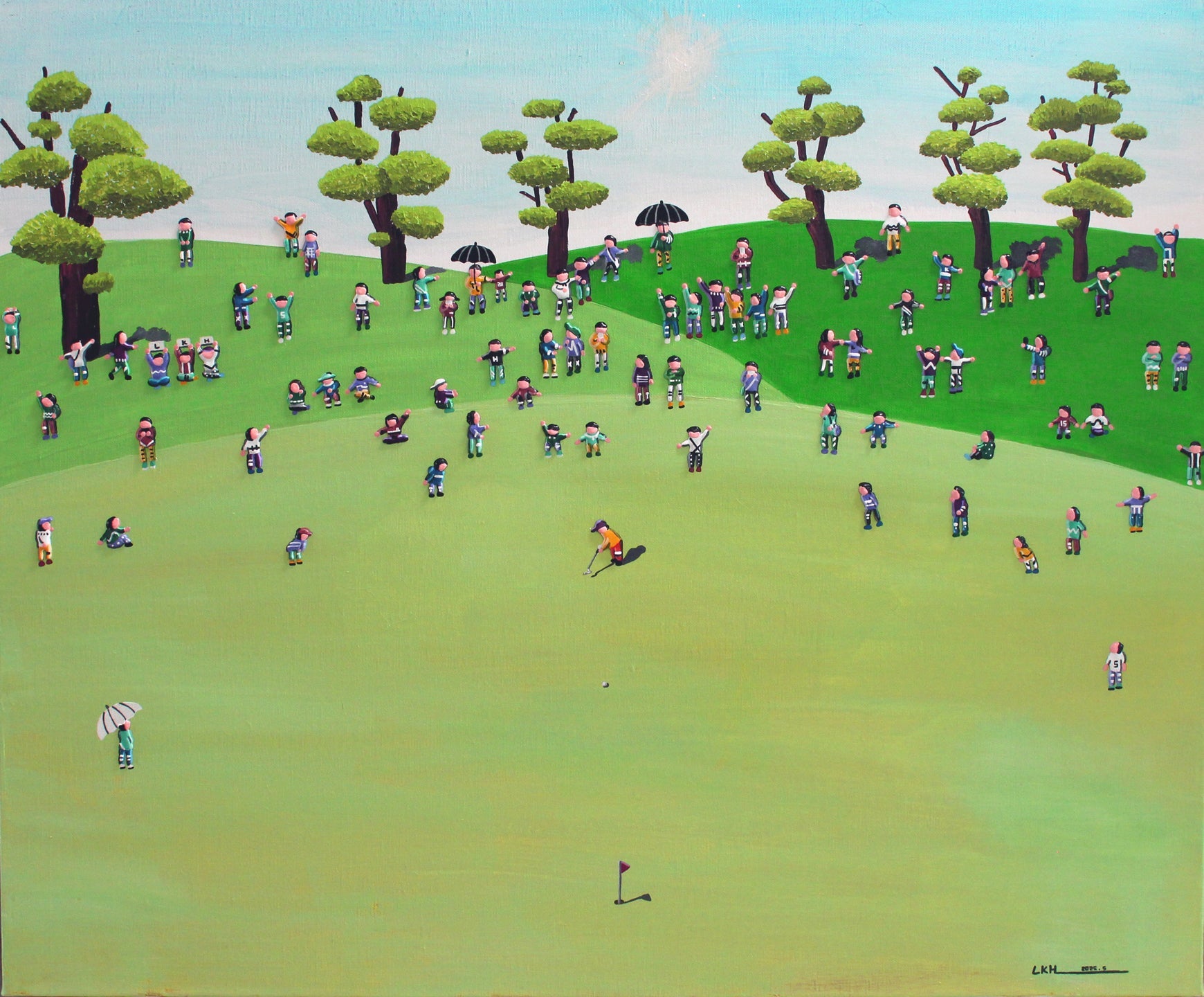 korean art, Play golf - DOKHBI ARTWORKS Lee Kyoung Hyun Painting