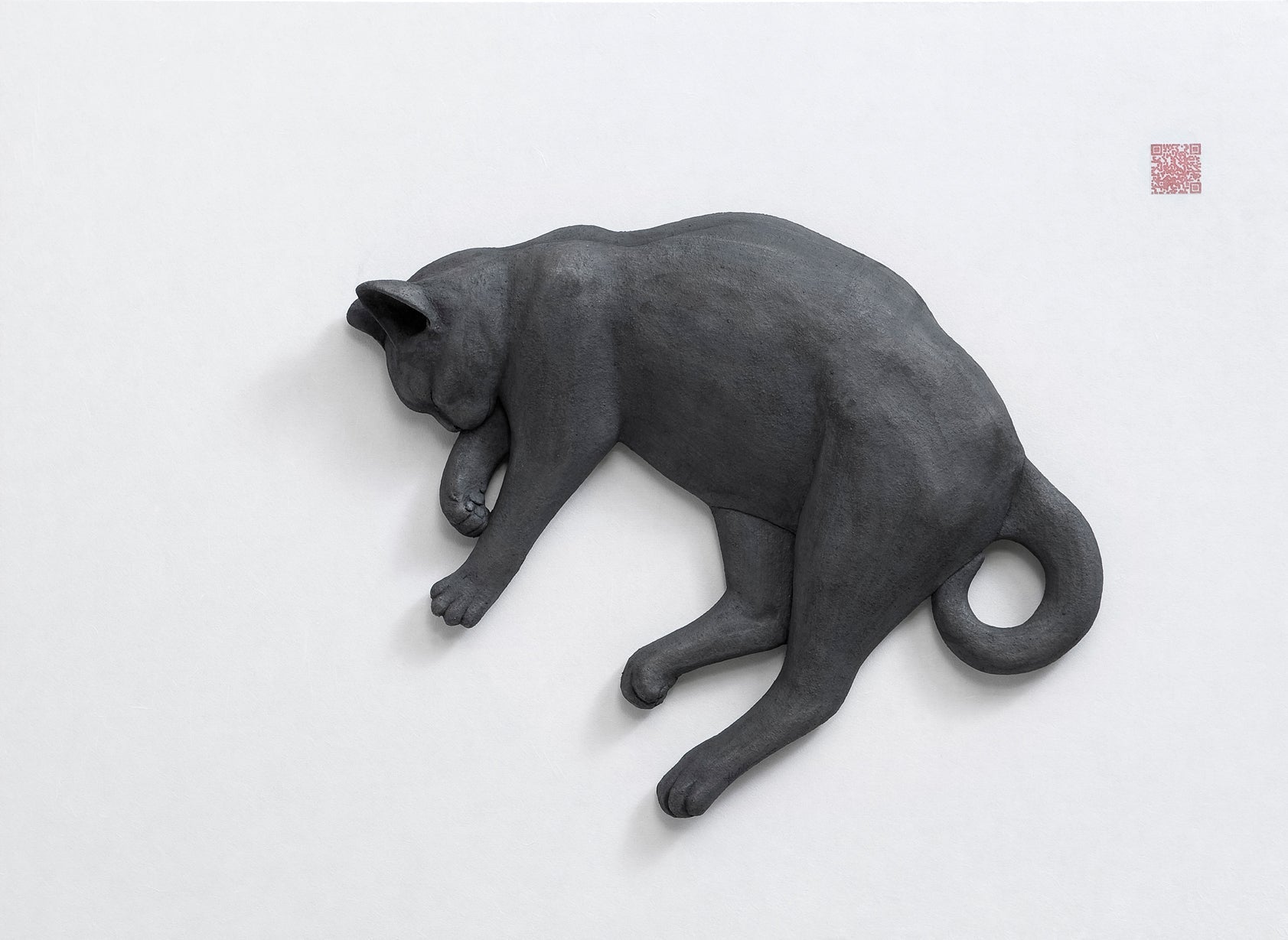 PoppyCat-2019-B_26 - Handbuilt Stoneware on Korean Paper 53x73cm by KIM YEO OK, Korean Contemporary Ceramic Art 2019