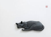 PoppyCat-2019-B_28 - Handbuilt Stoneware on Korean Paper 53x73cm by KIM YEO OK, Korean Contemporary Ceramic Art 2019