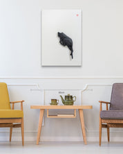 PoppyCat-2019-B_30 size reference 91x65cm - original Korean ceramic art by KIM YEO OK