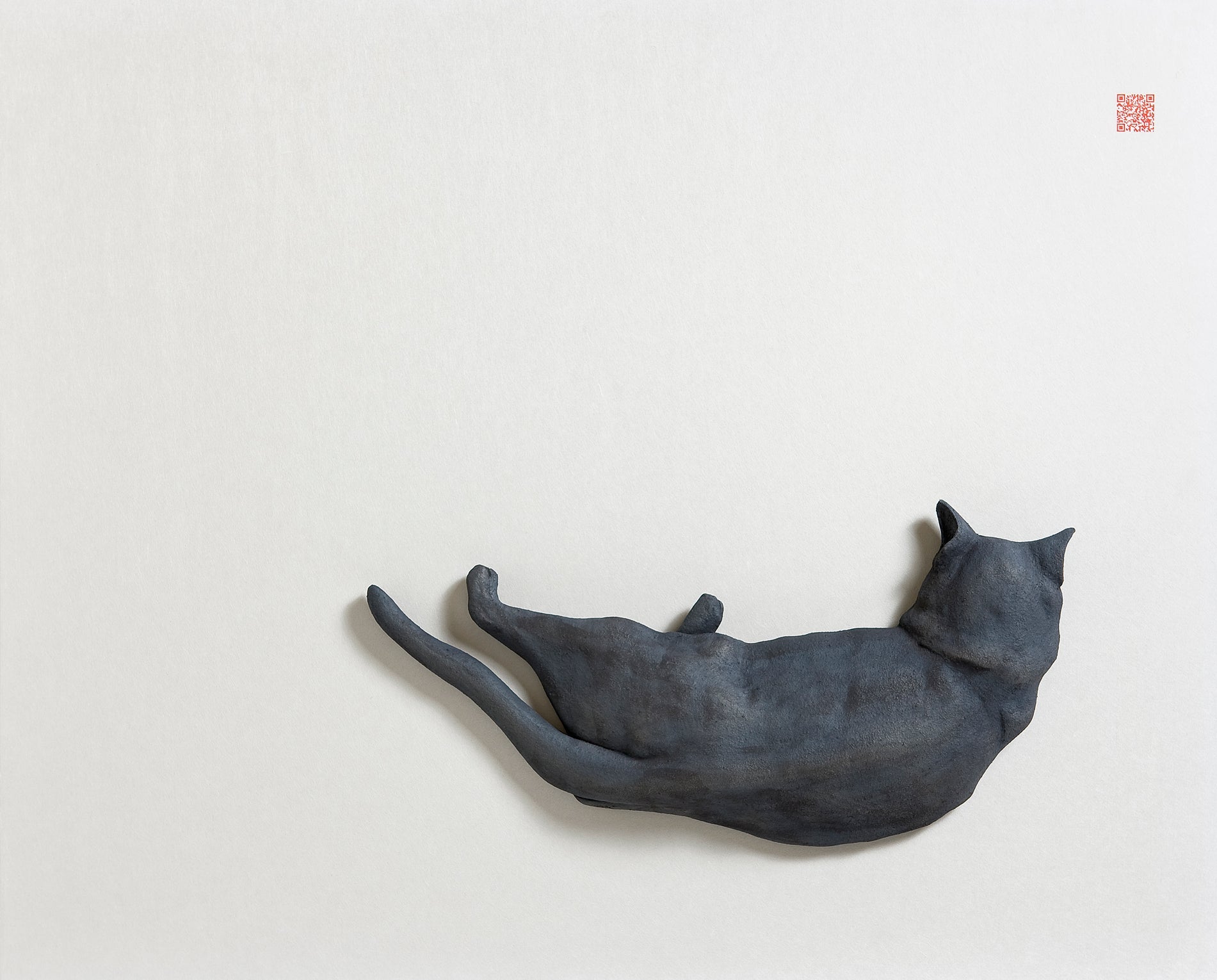 PoppyCat 2021 B-01 - Handbuilt Stoneware on Korean Paper 73x91cm by KIM YEO OK, Korean Contemporary Ceramic Art 2021