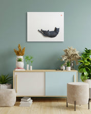 Korean contemporary ceramic art PoppyCat 2021 B-01 by KIM YEO OK, interior wall art decor