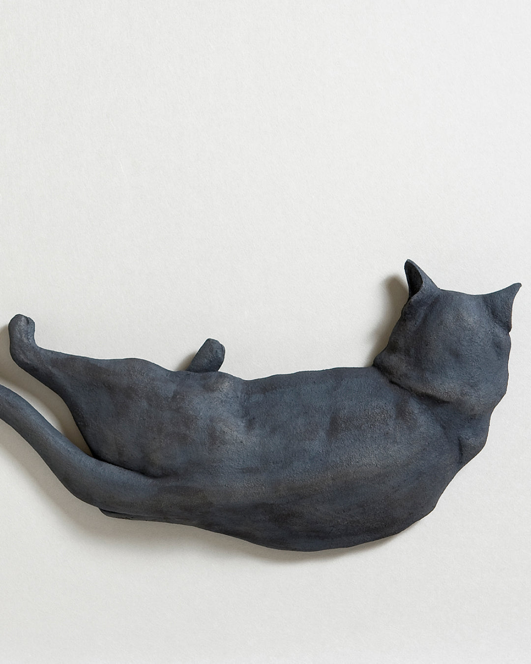 PoppyCat 2021 B-01 close-up detail, handbuilt stoneware on Korean paper texture by KIM YEO OK