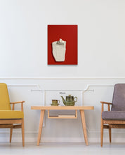 PoppyCat 2023 W-01 size reference 61x45.5cm - original Korean ceramic art by KIM YEO OK