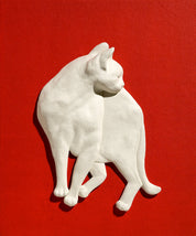 PoppyCat 2023 W-06 - Handbuilt Ceramic on Panel 45.5x38cm by KIM YEO OK, Korean Contemporary Ceramic Art 2023