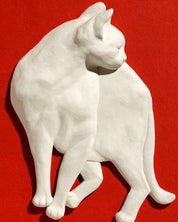 PoppyCat 2023 W-06 close-up detail, handbuilt ceramic texture by Korean artist KIM YEO OK