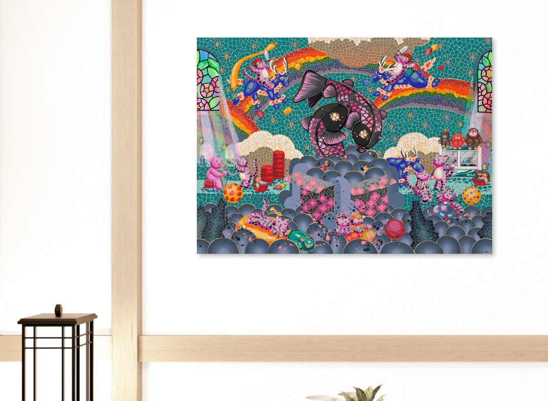 korean art, present44 (In the Falls' Embrace 2) - DOKHBI ARTWORKS Leeseo Noh Mixed Media