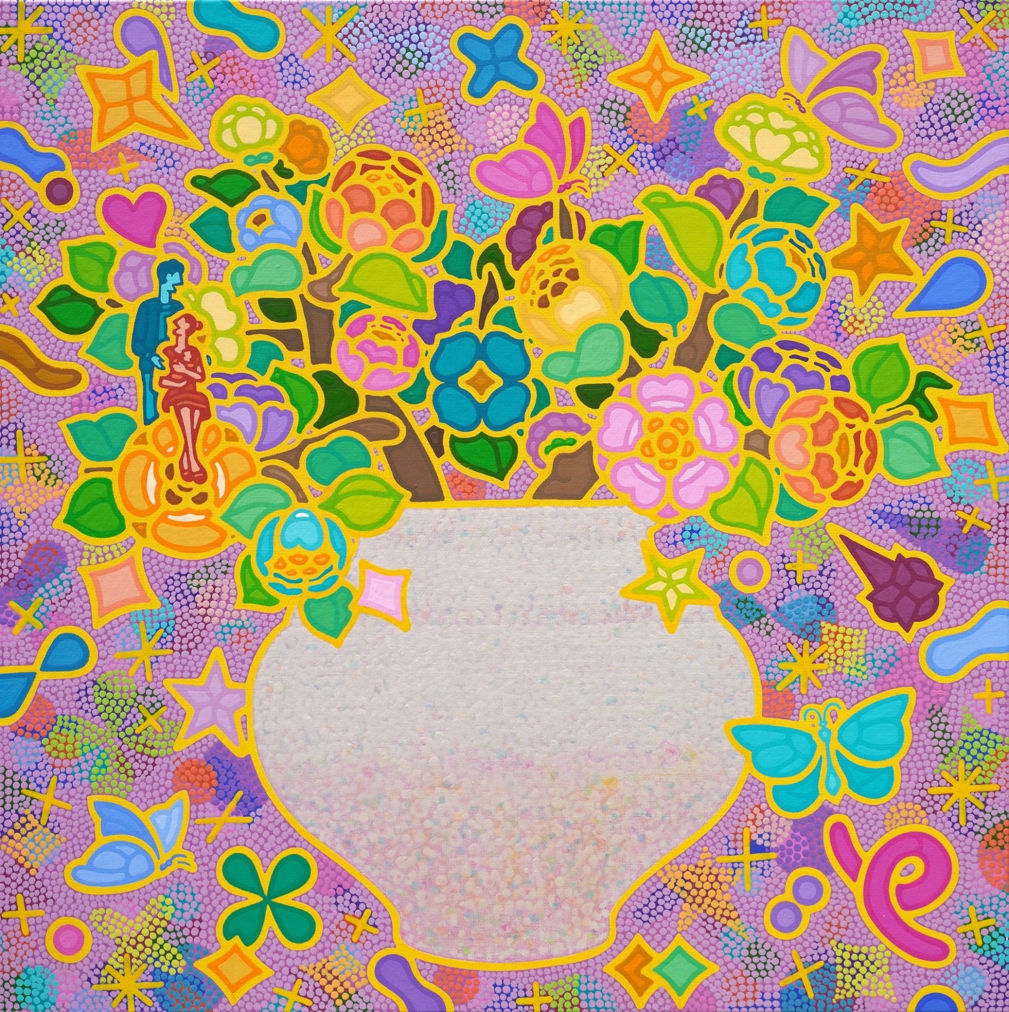 korean art, Rainbow Blossom 20 - 14 - DOKHBI ARTWORKS Kim young - jin Painting