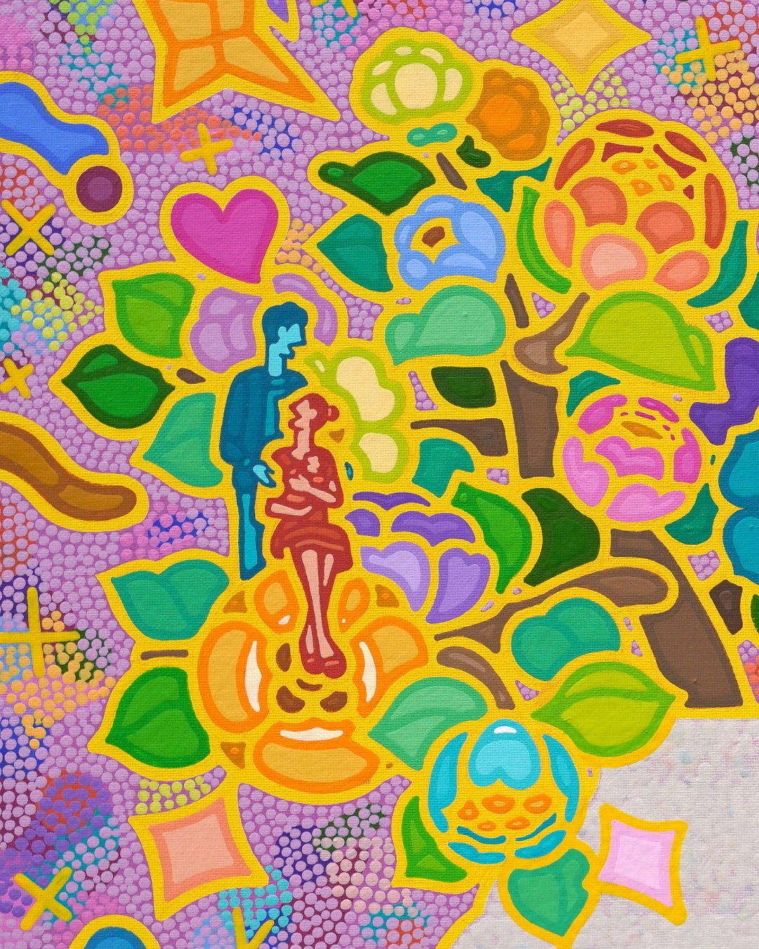 korean art, Rainbow Blossom 20 - 14 - DOKHBI ARTWORKS Kim young - jin Painting