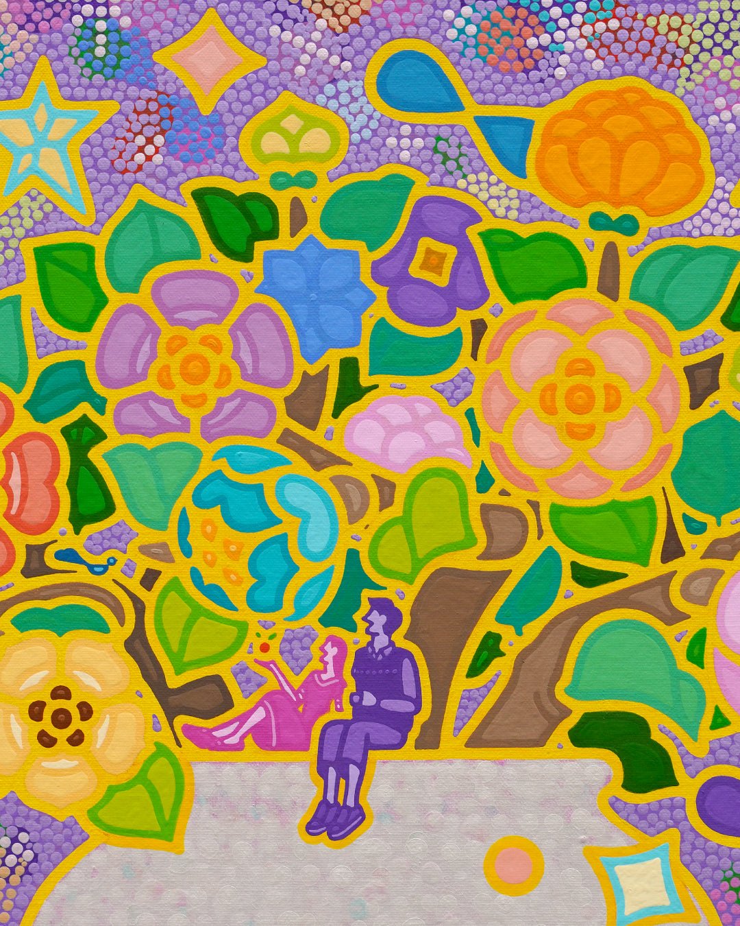 korean art, Rainbow Blossom 20-32 - DOKHBI ARTWORKS Kim young-jin Painting