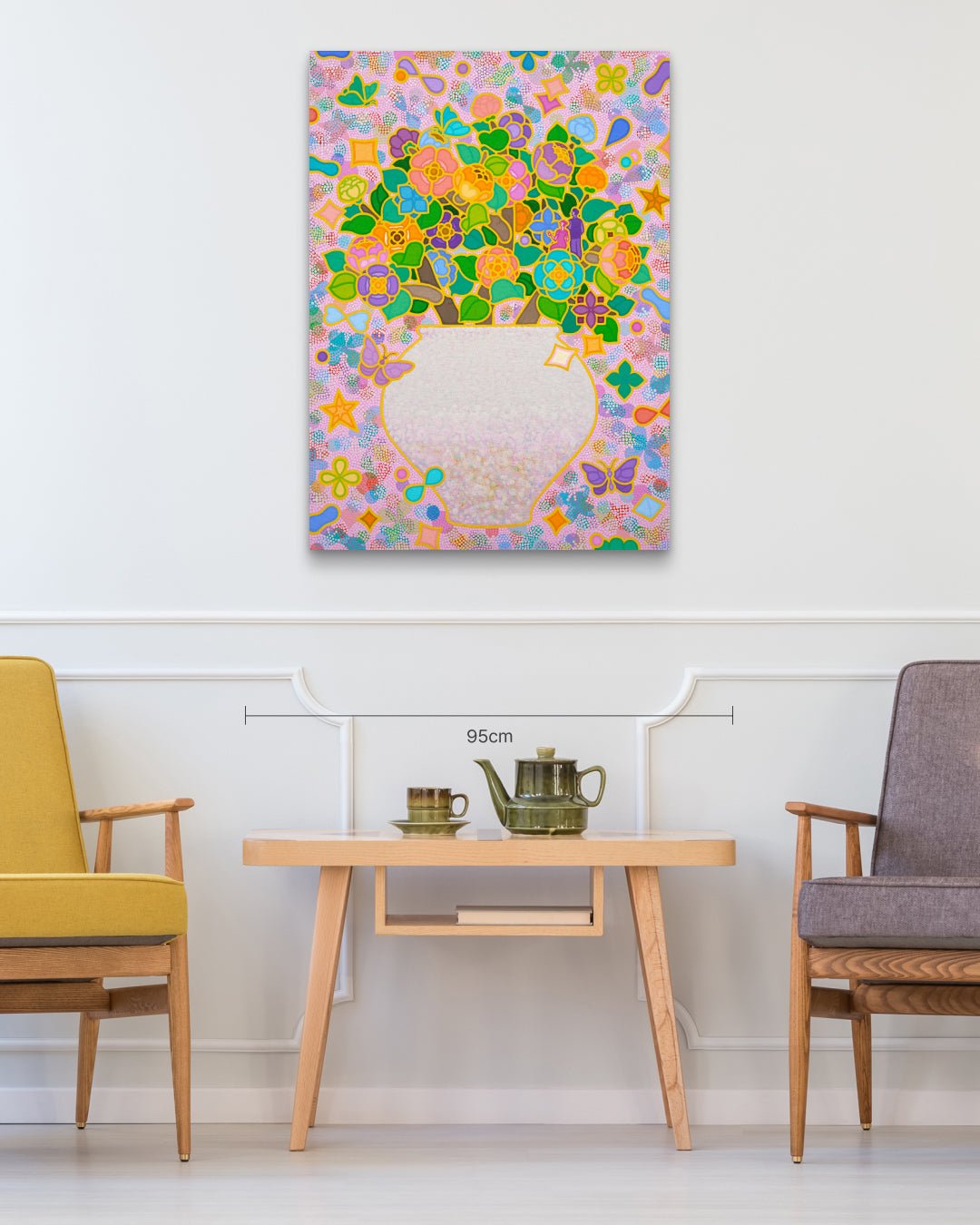 korean art, Rainbow Blossom 40 - 7 - DOKHBI ARTWORKS Kim young - jin Painting ARTWORKS dokkaebi dokebi k - art Rainbow Blossom 40 - 7 DOKHBI