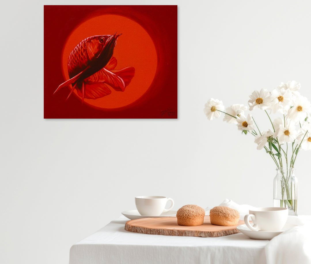 korean art, Red Dragon - DOKHBI ARTWORKS Lee Doo Ri Painting