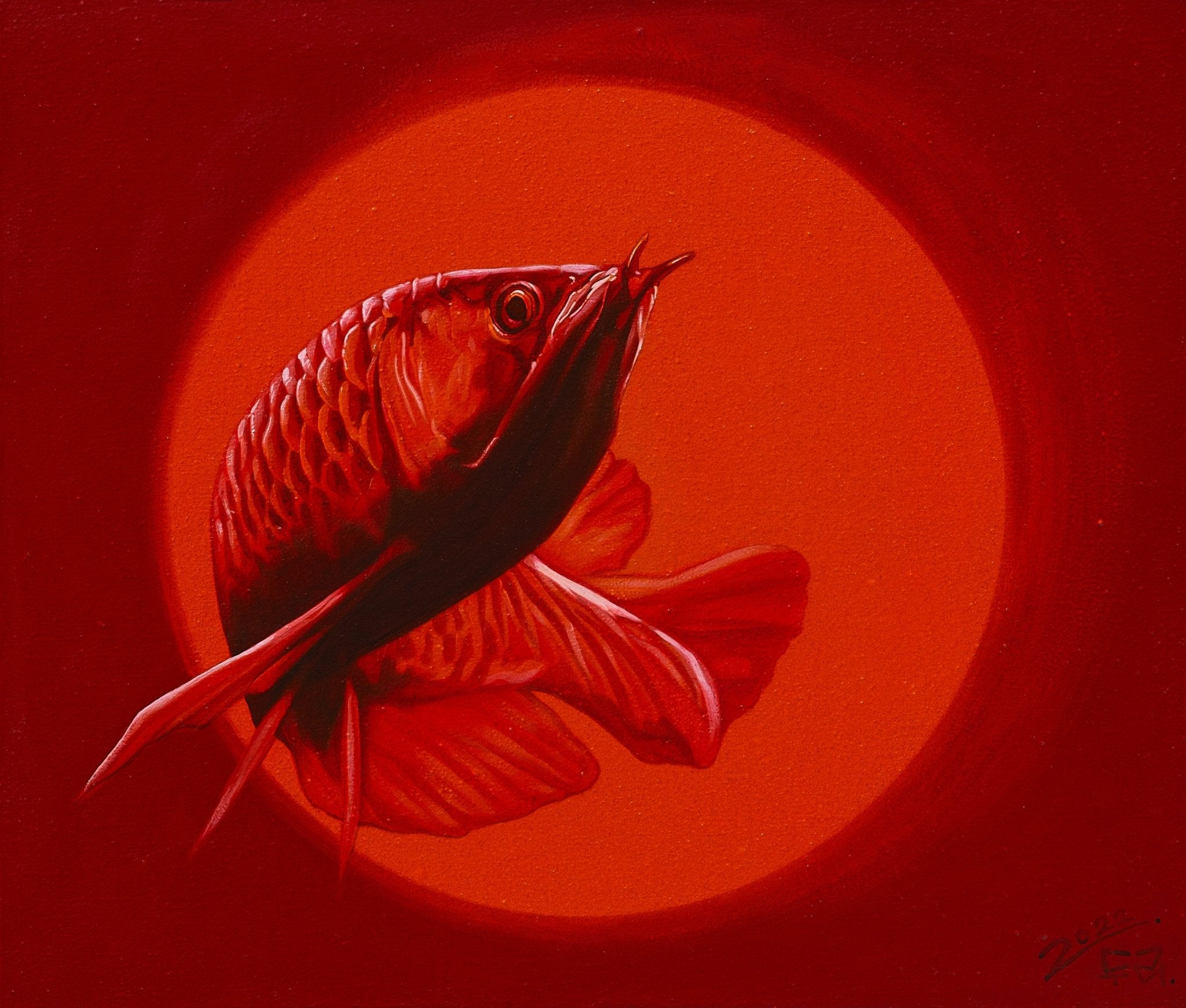 korean art, Red Dragon - DOKHBI ARTWORKS Lee Doo Ri Painting