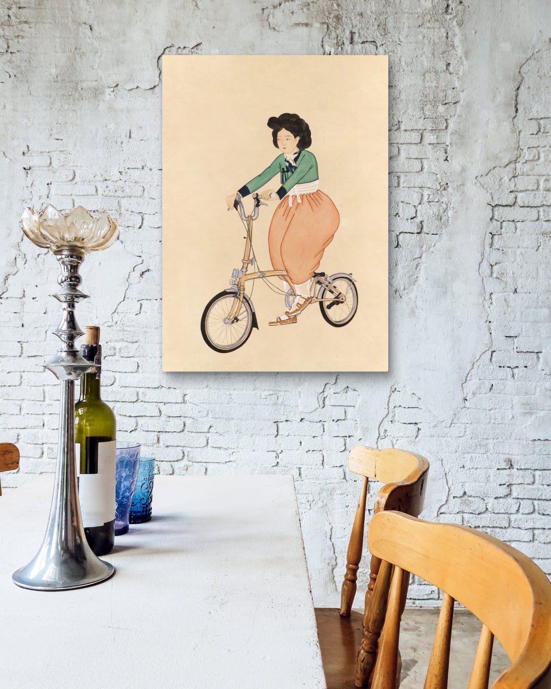 korean art, Reflecting on Life 2 - DOKHBI ARTWORKS Ham Bo Kyung Mixed Media ARTWORKS dokkaebi dokebi k - art Korean contemporary silk painting Reflecting on Life 2 by Ham Bo Kyung, interior wall art decor DOKHBI