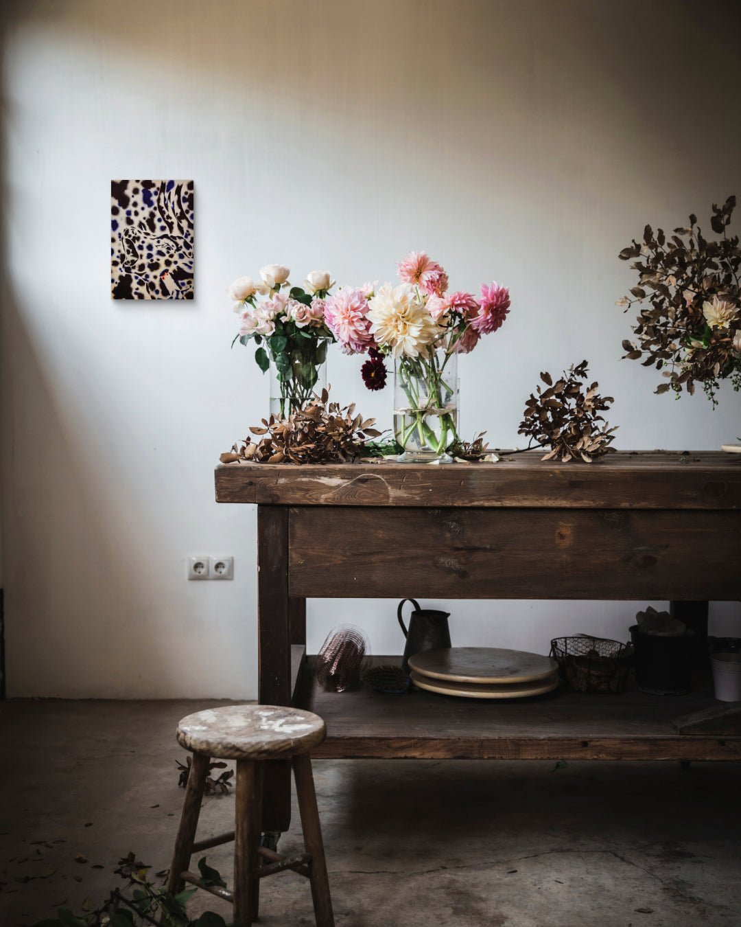 korean art, Seeking Light in a Life Like Polar Night - DOKHBI $1000 ARTWORKS KIM JEONG YONG ARTWORKS dokkaebi dokebi k - art Korean contemporary ballpoint pen drawing Seeking Light in a Life Like Polar Night by KIM JEONG YONG, interior wall art decor DOKHBI