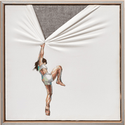 Show my Hand II - Spandex, Silk Thread Embroidery 30x30cm by Ji Young Kim, Korean Contemporary Textile Art 2018