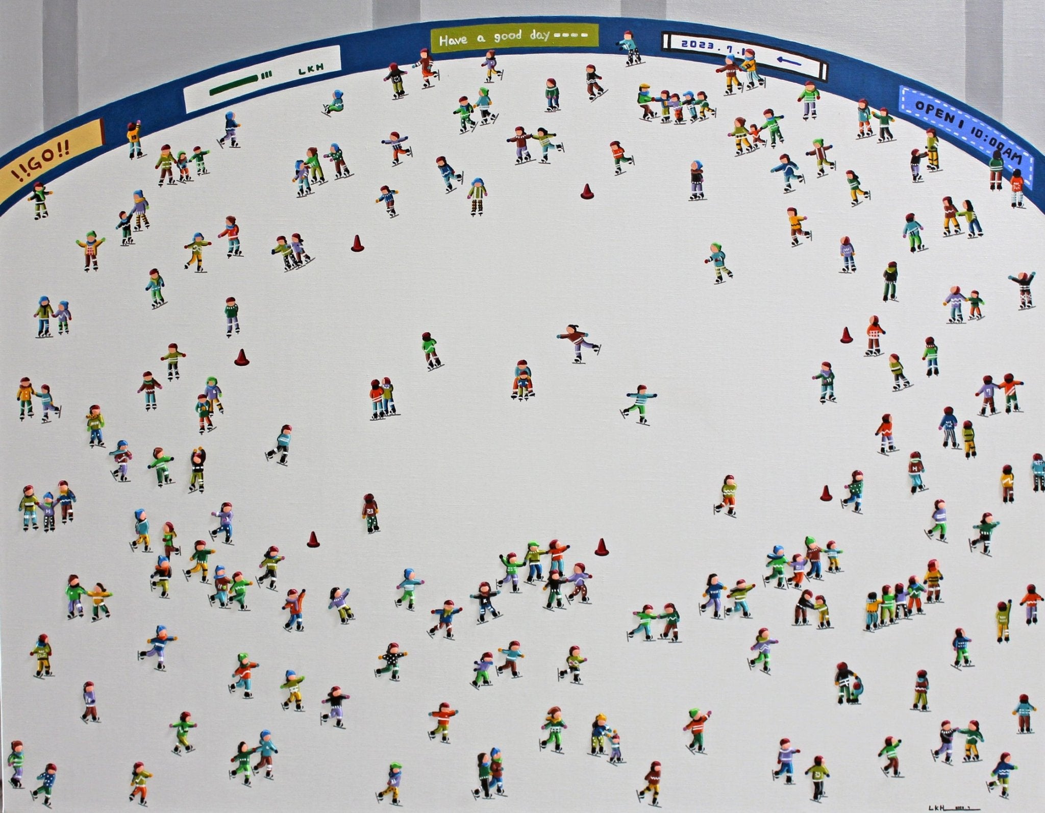 korean art, Skating - DOKHBI ARTWORKS Lee Kyoung Hyun Painting