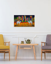 korean art, Soul Mate - DOKHBI ARTWORKS Painting Yun Song - A ARTWORKS dokkaebi dokebi k - art Soul Mate size reference 45x80cm - original Korean painting by Yun Song - A DOKHBI