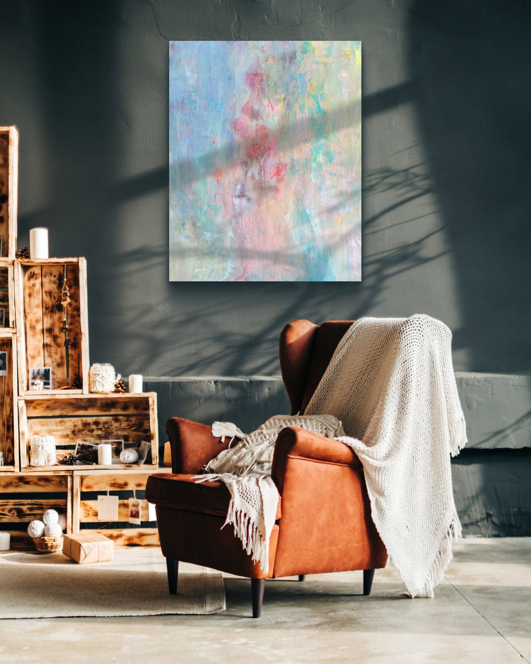 korean art, Spring, Abstracted #2504a - DOKHBI grymC Prints