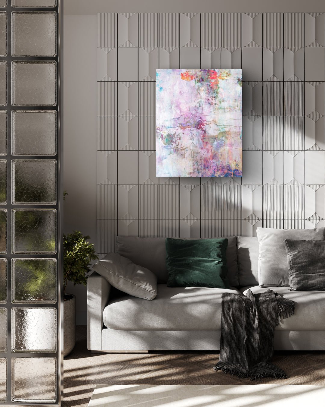 korean art, Spring, Abstracted #2504c - DOKHBI grymC Prints