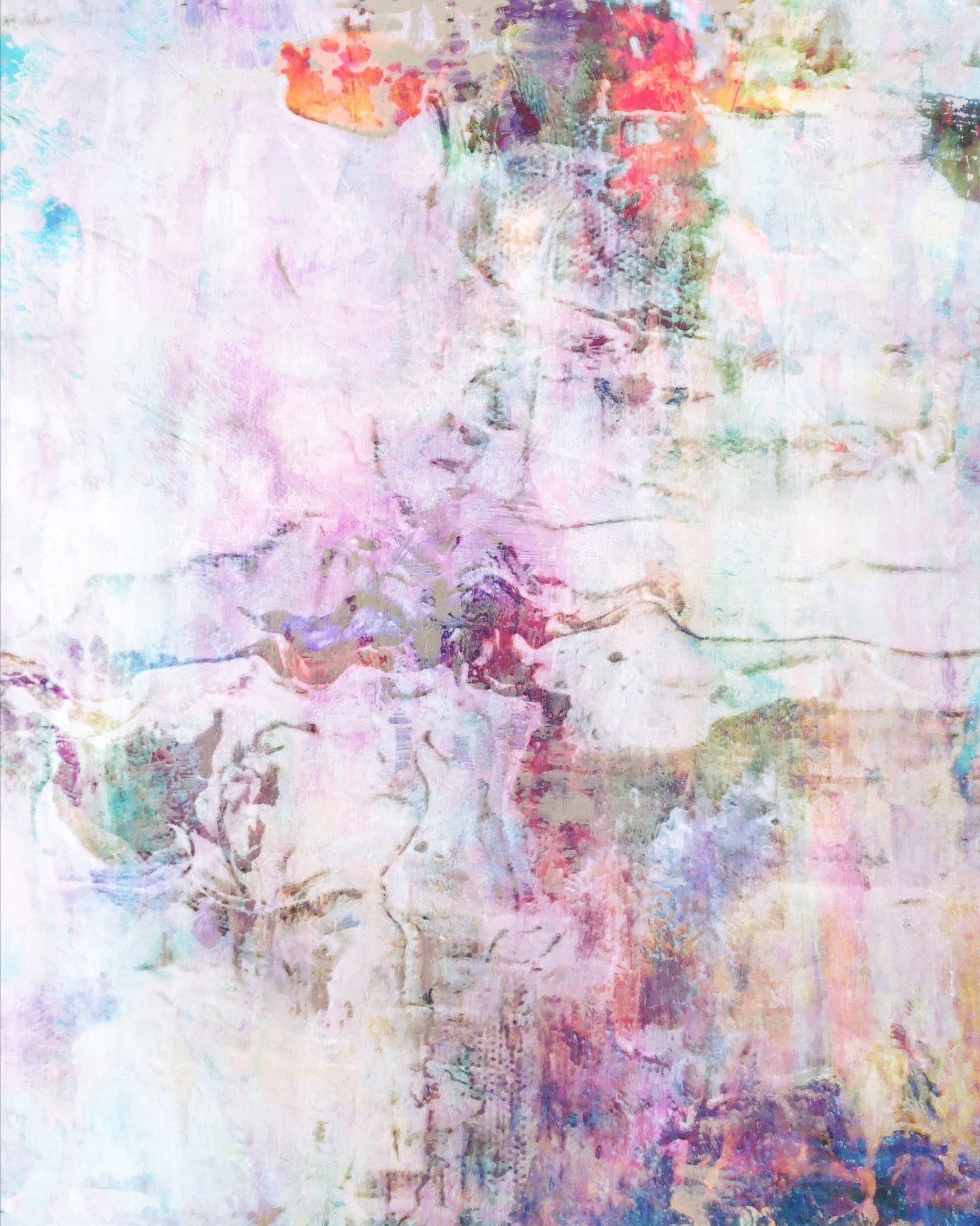 korean art, Spring, Abstracted #2504c - DOKHBI grymC Prints