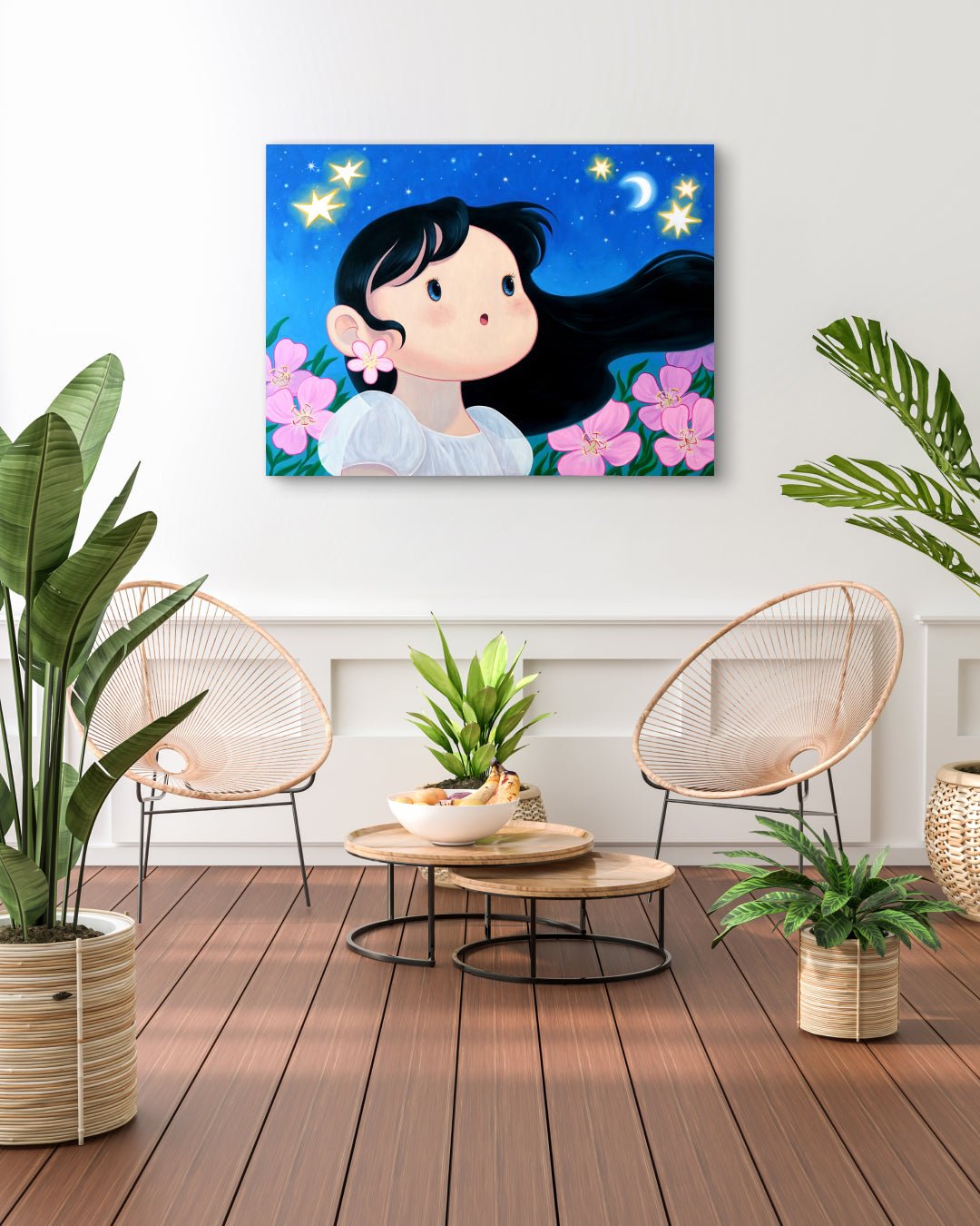 korean art, Starry Night - DOKHBI ARTWORKS Hyoji Lee Painting ARTWORKS dokkaebi dokebi k - art Starry Night DOKHBI