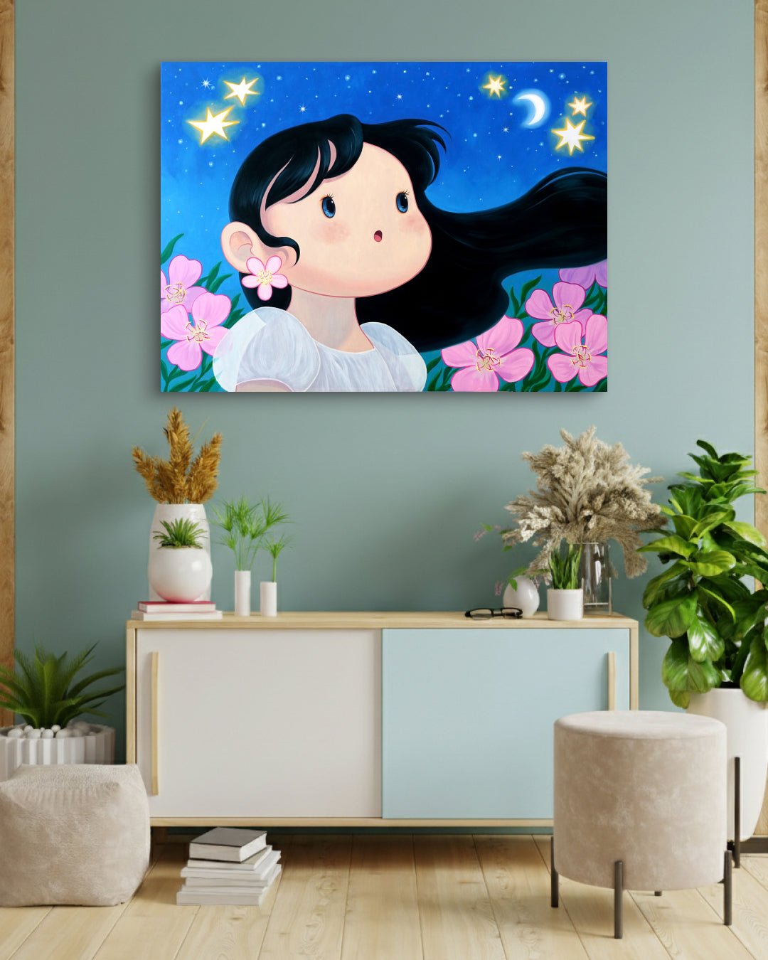 korean art, Starry Night - DOKHBI ARTWORKS Hyoji Lee Painting ARTWORKS dokkaebi dokebi k - art Starry Night DOKHBI