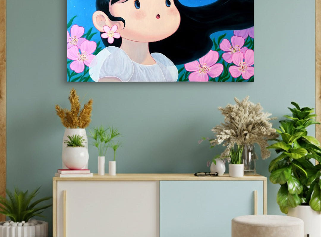 korean art, Starry Night - DOKHBI ARTWORKS Hyoji Lee Painting ARTWORKS dokkaebi dokebi k - art Starry Night DOKHBI