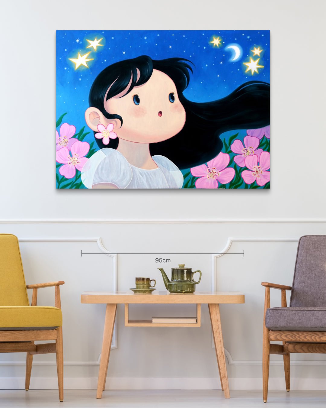 korean art, Starry Night - DOKHBI ARTWORKS Hyoji Lee Painting ARTWORKS dokkaebi dokebi k - art Starry Night DOKHBI